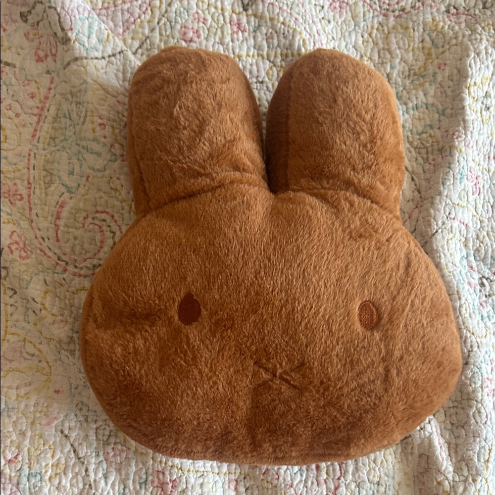 Miffy Face Pillow - Soft Brown